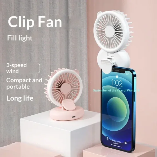 Clip-on Neck Fan, USB, Portable, 3-Speed, D11