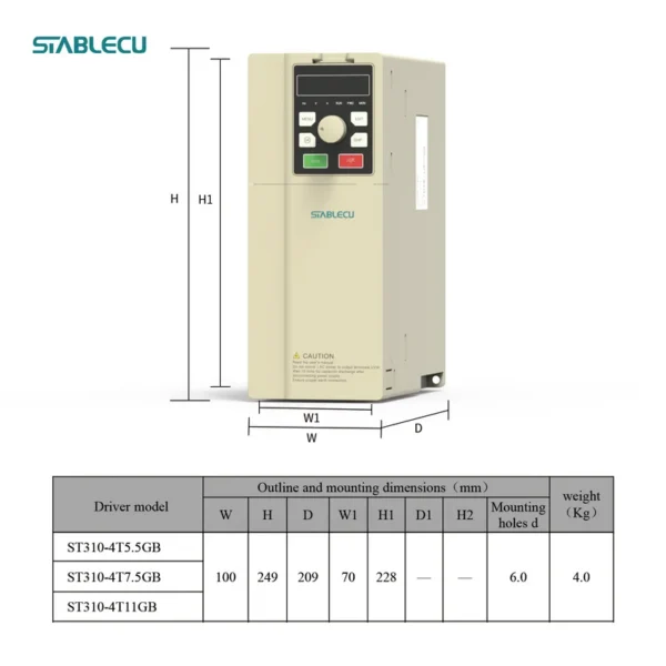 Cnc Spindle Water Pump, ST310, VFD, 5.5kW, 15kW - view 6