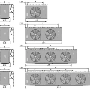 Cold Room Evaporator, 220V, 2.2~14.46kw
