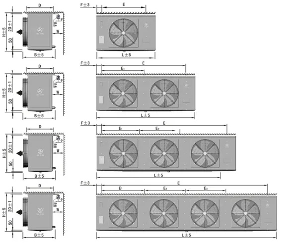 Cold Room Evaporator, 220V, 2.2~14.46kw