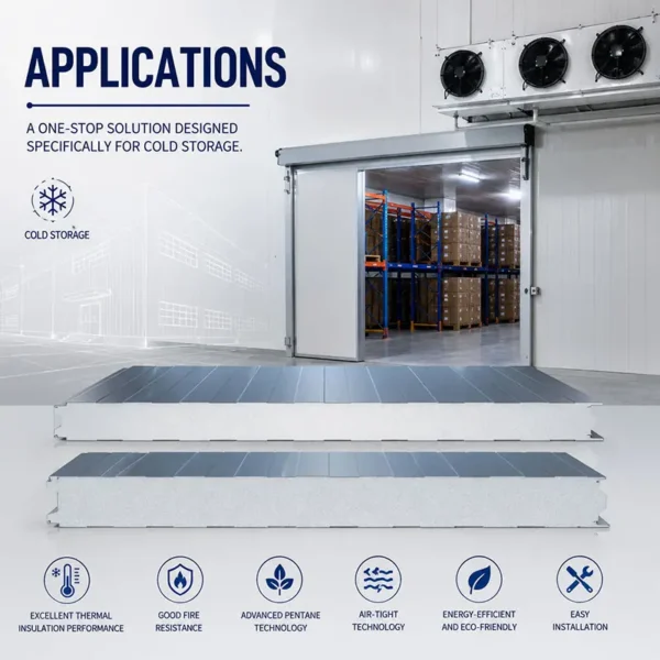 Cold Room Sandwich Panel, 50mm, 100mm, 150mm, wall - view 4