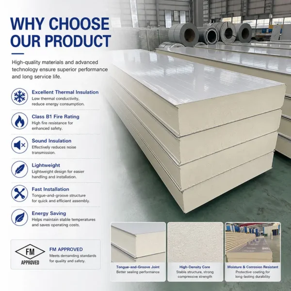 Cold Room Sandwich Panel, 50mm, 100mm, 150mm, wall - view 6