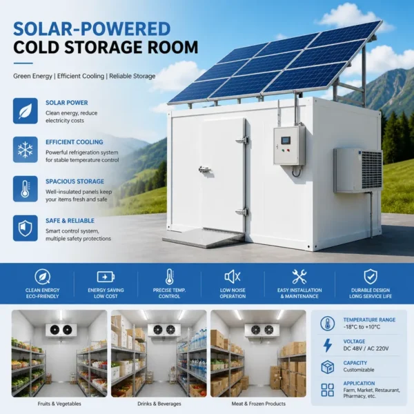 Cold Room with Motor, Solar, 2.2~3kW (20m³), R404A - view 4