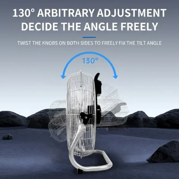 Commercial Floor Fan, 100 W(0.13hp), Metal - view 2