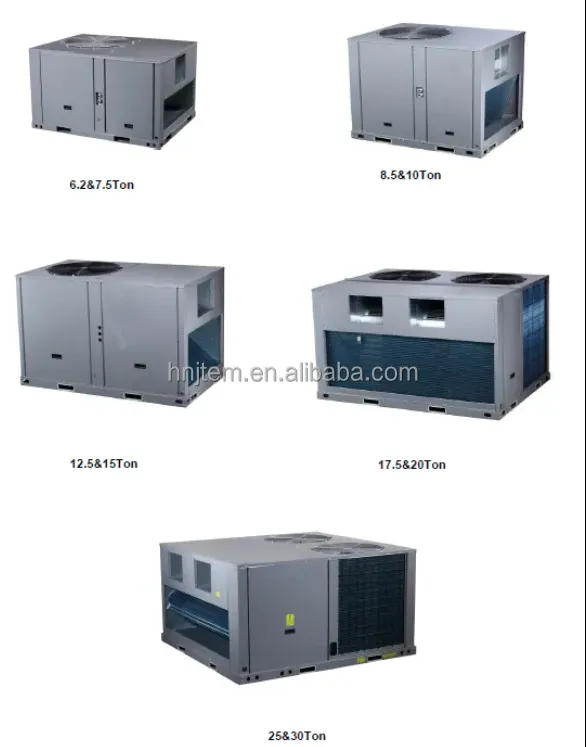 Commercial Rooftop Air Conditioner, R-410A, 220-230V, 10TON - view 3