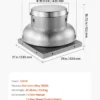 Compact Roof Exhaust Fan, 21inch, DC Power Supply - view 6