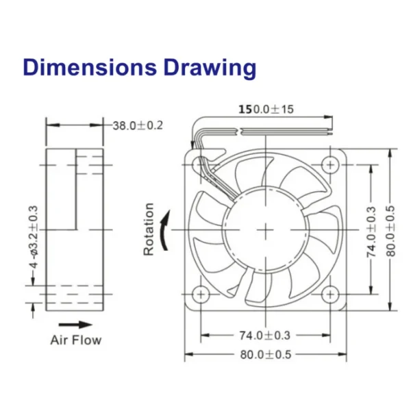 Computer Fan, CFM, 12V, 4-PIN, PWM - view 6