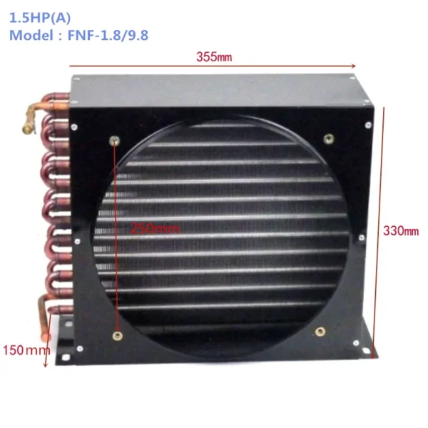Condenser, 1hP, 1.2KW, Copper - view 3