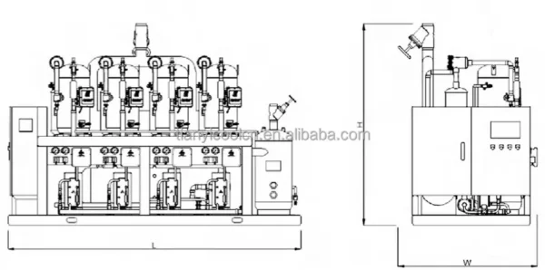 Condensing Unit, 50-100hp, Scroll, R-404A, 380V - view 5