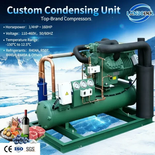 Condensing Unit, 5HP, S4T-5.2, R404A, R22