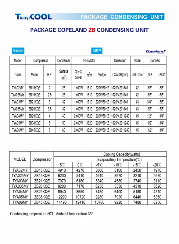 Condensing Unit, Scroll, 220 V, 4910w(6.58hp) - view 5
