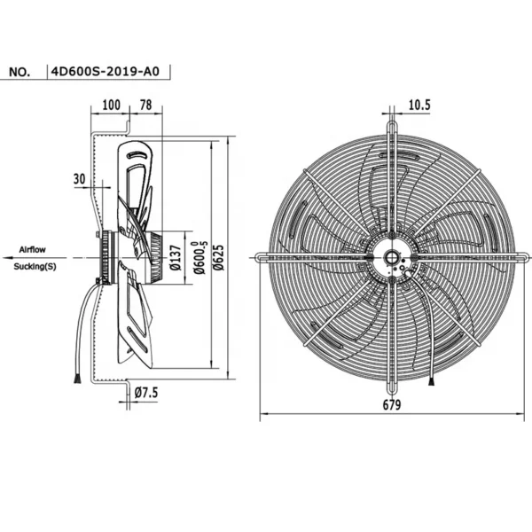 Condensing Unit, YWF4D-600S-137/70-G, Axial - view 2