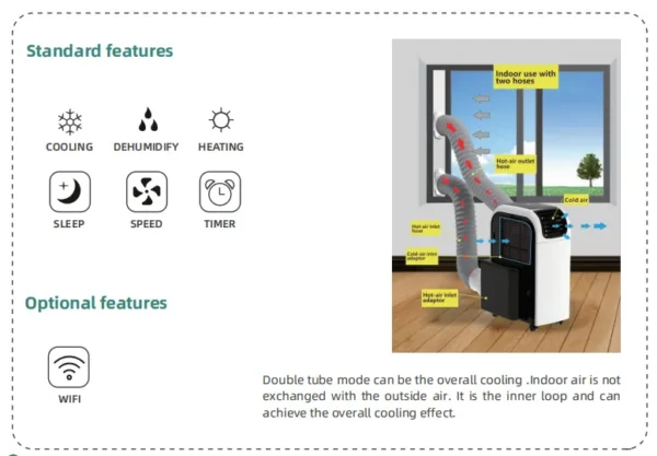 Conditioner, 14000BTU, R290, Portable - view 5