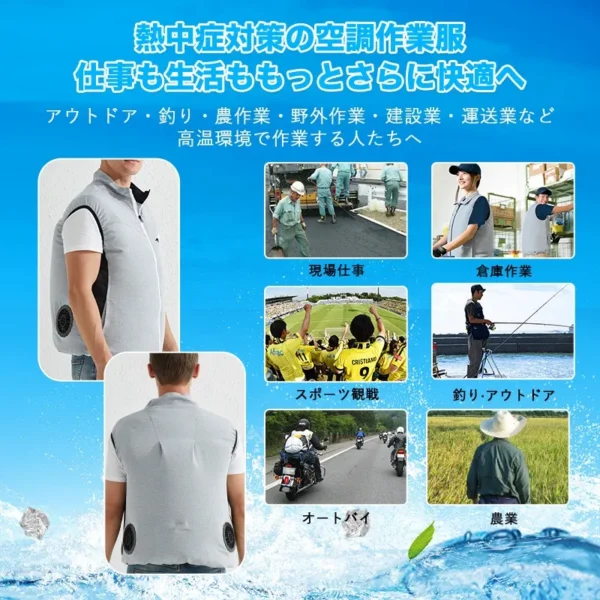 Conditioning Vest Fan, COTTON, USB, 5V - view 4
