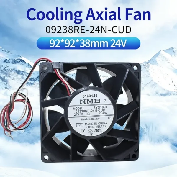Control Chassis Cooling Fan, NMB, 09238RE-24N-CUD, 9038, 24V - view 2