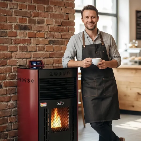Control Energy-saving Pellet Stove, Steel, Pellet Fireplaces - view 3