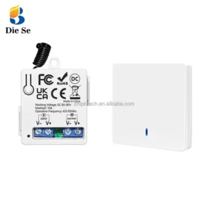 Control Light Switch Pump, 433Mhz, 8V-80V, 10A, Wall