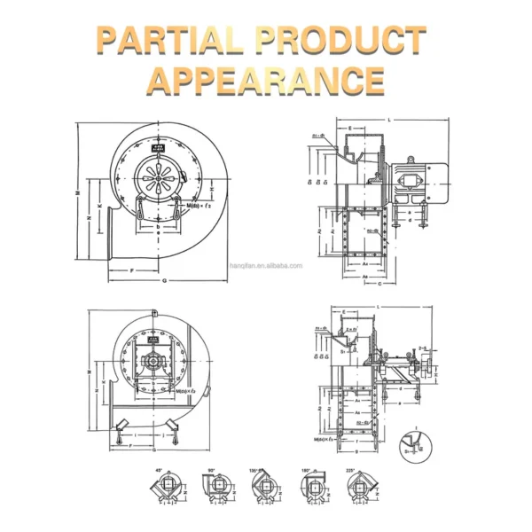 Controllable Centrifugal Ventilation Fan, 380 V, 2.6-22KW - view 5