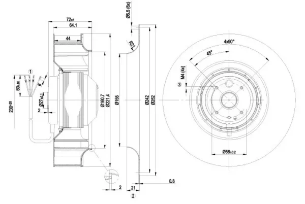 Converter Centrifugal Speed Controller, 400v, 0.2/0.21a - view 3