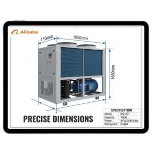 Cooled Industrial Water Chiller, 20HP, Plastic