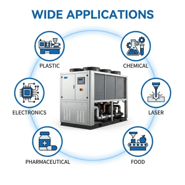 Cooled Industrial Water Chiller, 20HP, Plastic - view 3