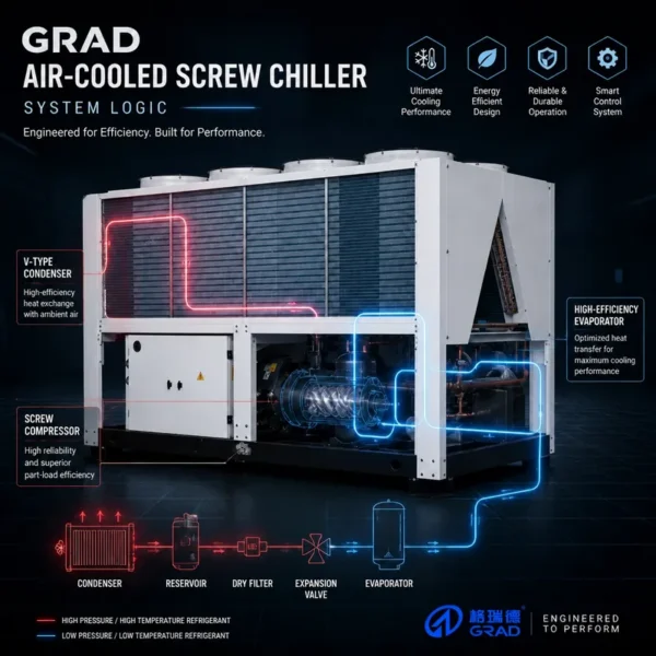 Cooled Screw Water Chiller, 380 V, 560kw - view 2