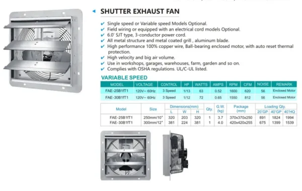 Cooling Air Metal Fan, Wall, 220, Electric - view 5