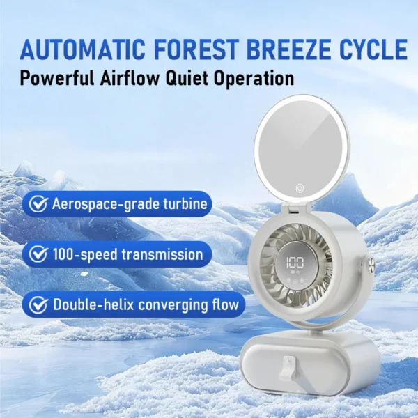 Cooling Desk Fan, 7-Blade, 4000mAh, USB - view 4