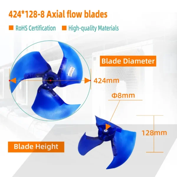 Cooling Fan, 12100105000018, Plastic, 424*128-8 - view 2