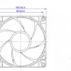 Cooling Fan, 12V, 100x100x25mm, Brushless, Axial - view 3