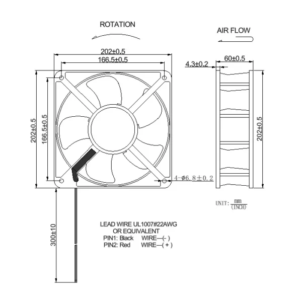 Cooling Fan, 200X200X60Mm, 200Mm, 12V, 24V - view 6