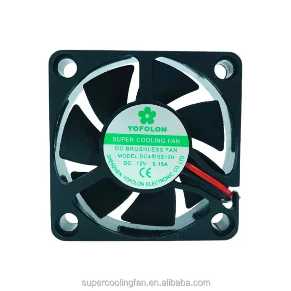 Cooling Fan, 45x45x10mm, 6000RPM, 4510, Axial - view 3