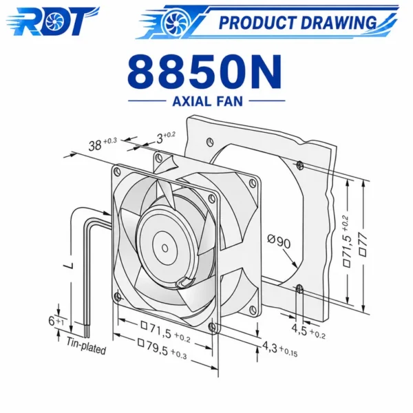 Cooling Fan, 8850N, 230 V, Electric - view 3