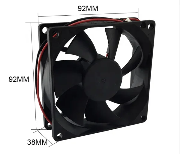 Cooling Fan, 9238MM, 85-230V, 92x92x38mm, Brushless - view 2