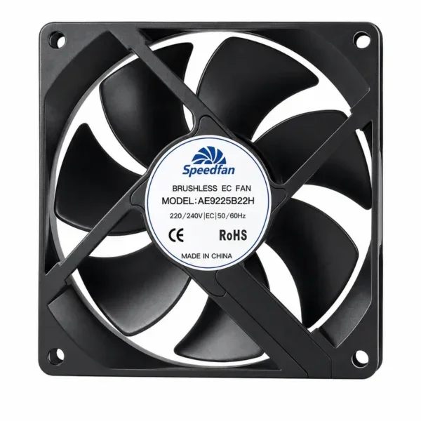 Cooling Fan, 92x92x25mm, 100-240VAC, Brushless, Axial