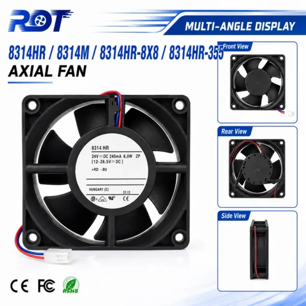 Cooling Fan, Brushless, 8314HR-355, 6W, 24V - view 5