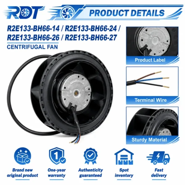 Cooling Fan, R2E133-BH66-27, 230V, 133mm, 28W - view 5