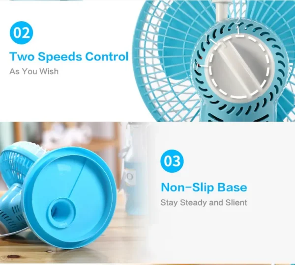 Cooling Table Fan, 180mm/7'', Plastic - view 6