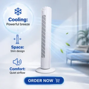 Cooling Tower, 3-Speed, 40W(0.05hp), Plastic