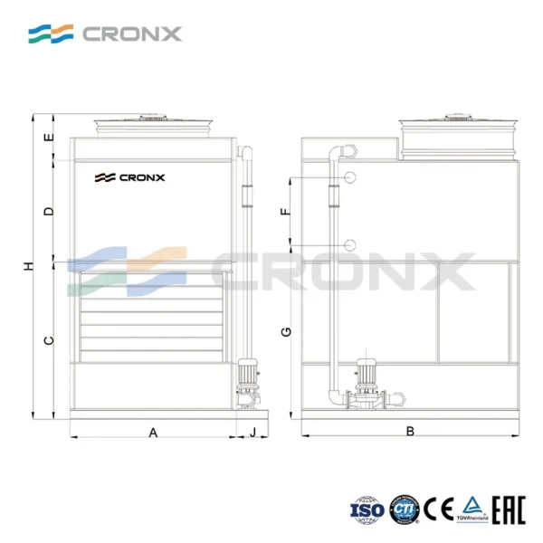 Cooling Tower, Axial, PVC - view 2