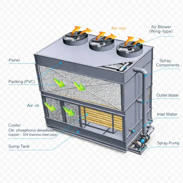 Cooling Tower, ISO, 380 V, 7500W(10.06hp) - view 4
