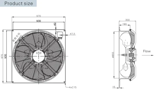Cooling Tower, SANXIN, 2200W, 380V, 950RPM - view 3
