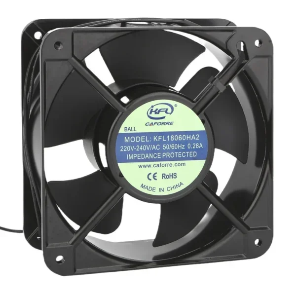 Cooling Ventilation Axial Fan, 115V, 230V, 380V, 180x180x60mm