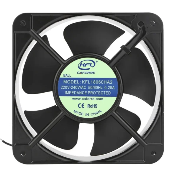 Cooling Ventilation Axial Fan, 115V, 230V, 380V, 180x180x60mm - view 3