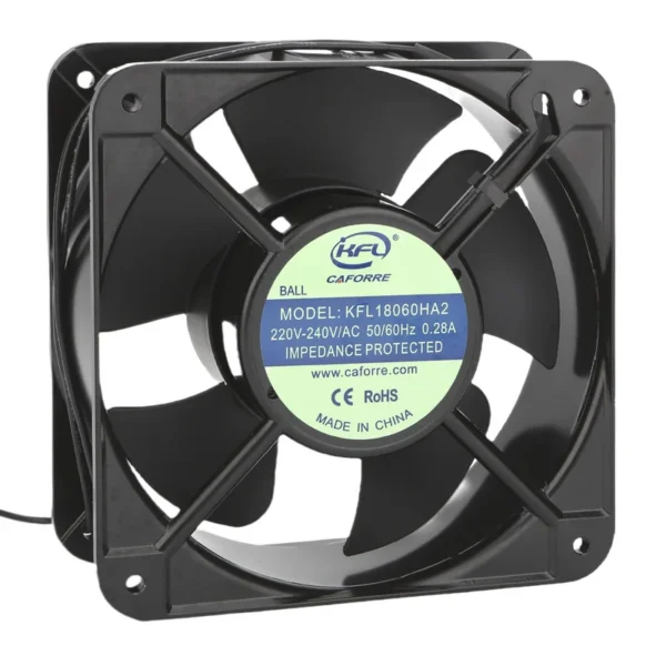 Cooling Ventilation Axial Fan, 115V, 230V, 380V, 180x180x60mm - view 4