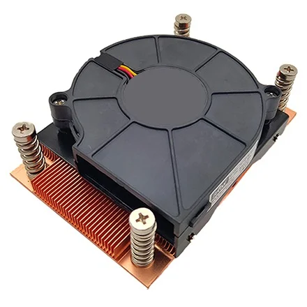 Copper Cpu Cooler, 1U, 4PIN, PWM, AMD