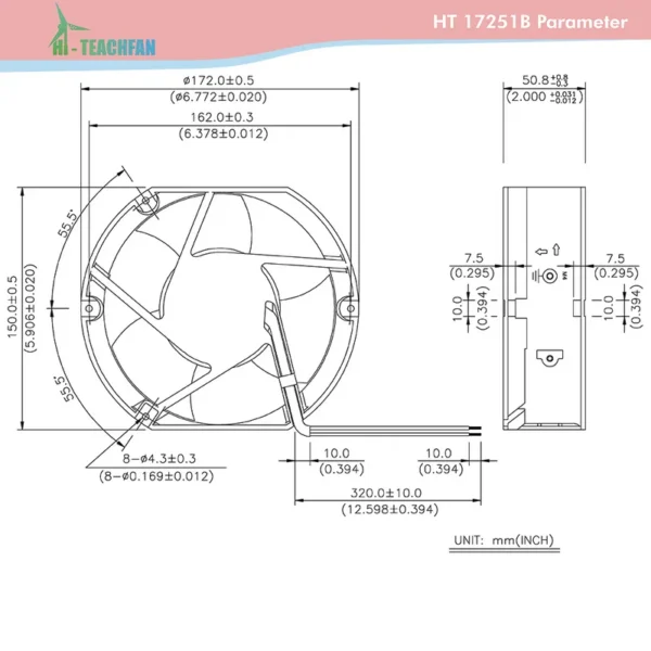 Copper Tube, 172mm, Axial, HT17251 - view 2