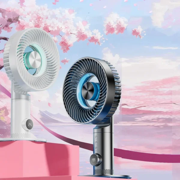 Cordless Desk Fan, Portable, Plastic, USB - view 2