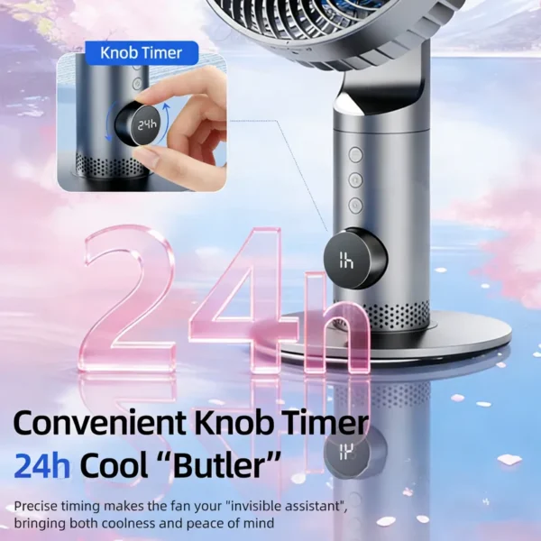 Cordless Desk Fan, Portable, Plastic, USB - view 4