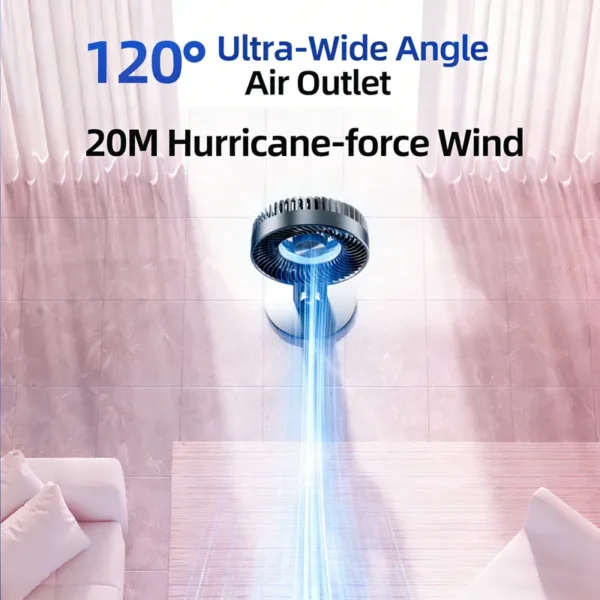Cordless Desk Fan, Portable, Plastic, USB - view 5